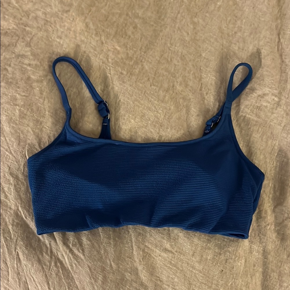 Blue Old Navy Ribbed Swim Top